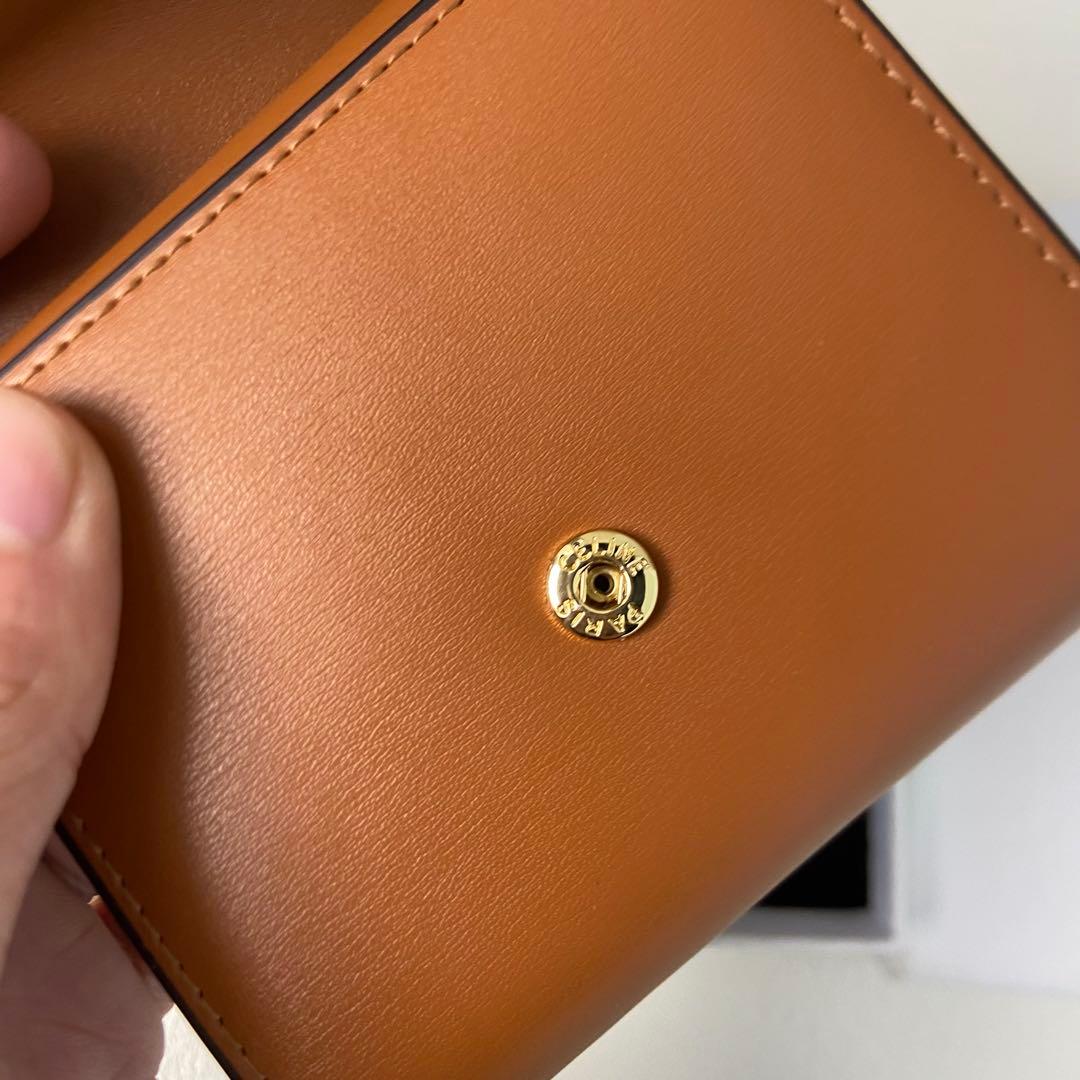 CELINE セリーヌ ブラウン 三つ折り財布 コンパクト 箱付き 中古