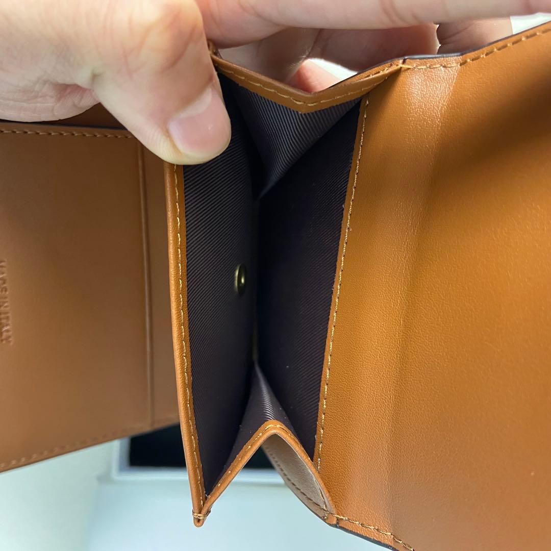 CELINE セリーヌ ブラウン 三つ折り財布 コンパクト 箱付き 中古