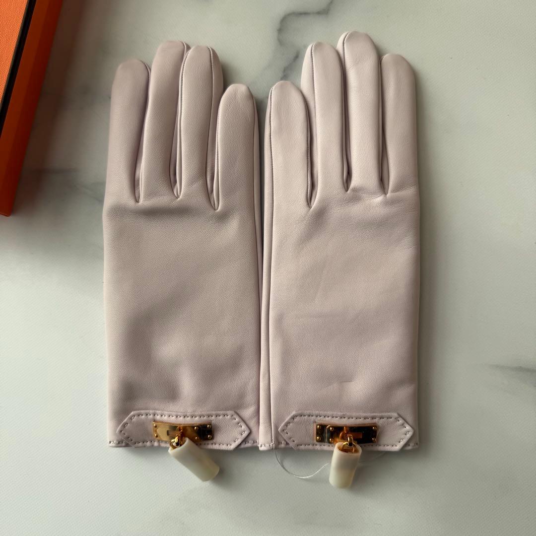 新品＊エルメス＊グローブ＊手袋＊パーソナルオーダー＊モーヴペール