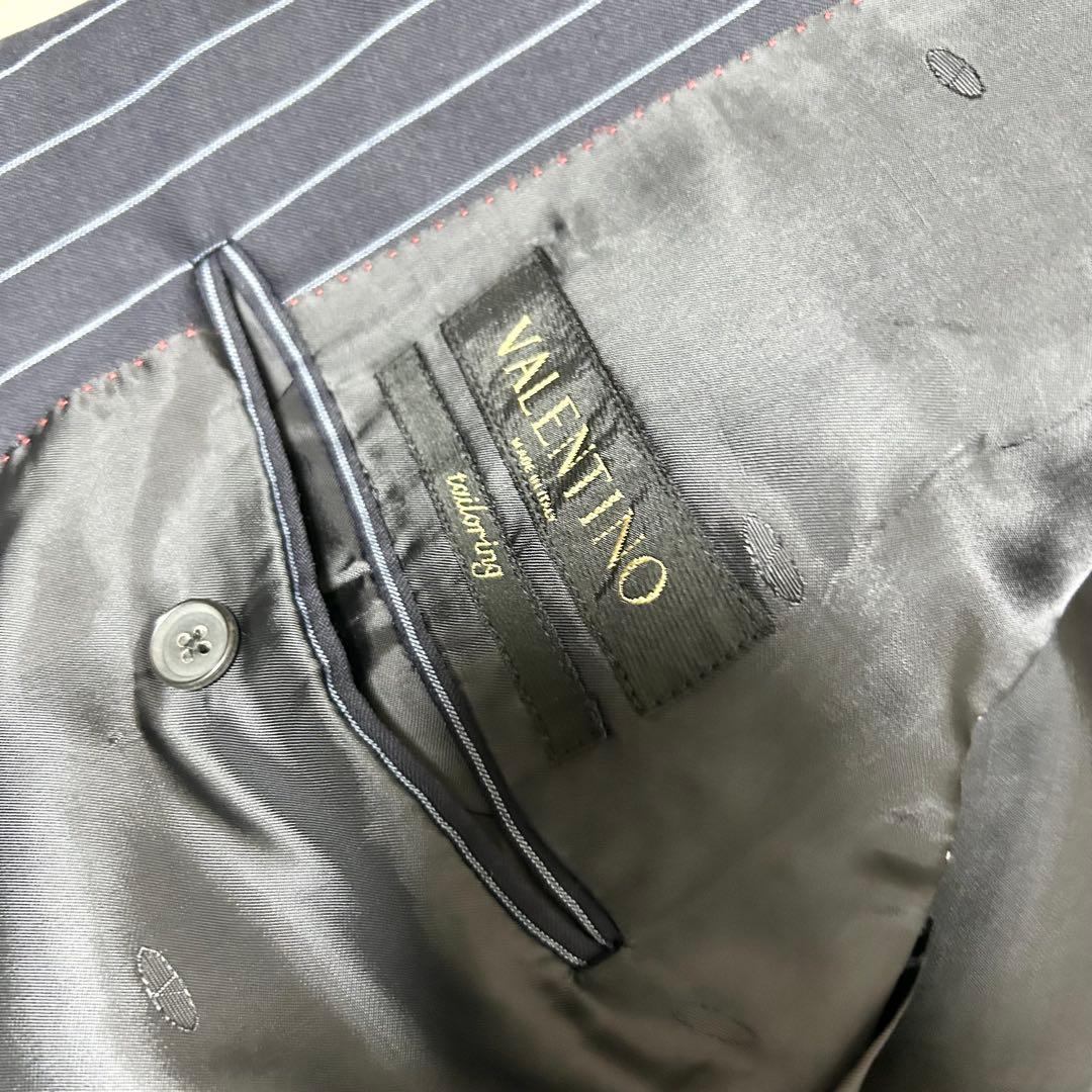 希少　VALENTINO ビジネススーツセットアップ　ネイビー　ストライプ