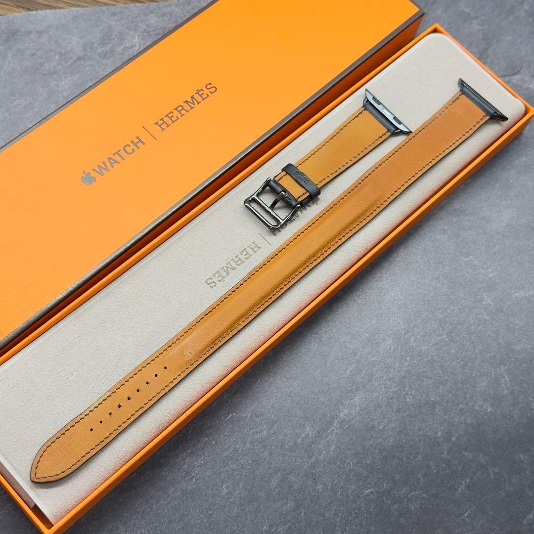 2750 Apple Watch エルメス　ブラック　ドゥブルトゥール　二重