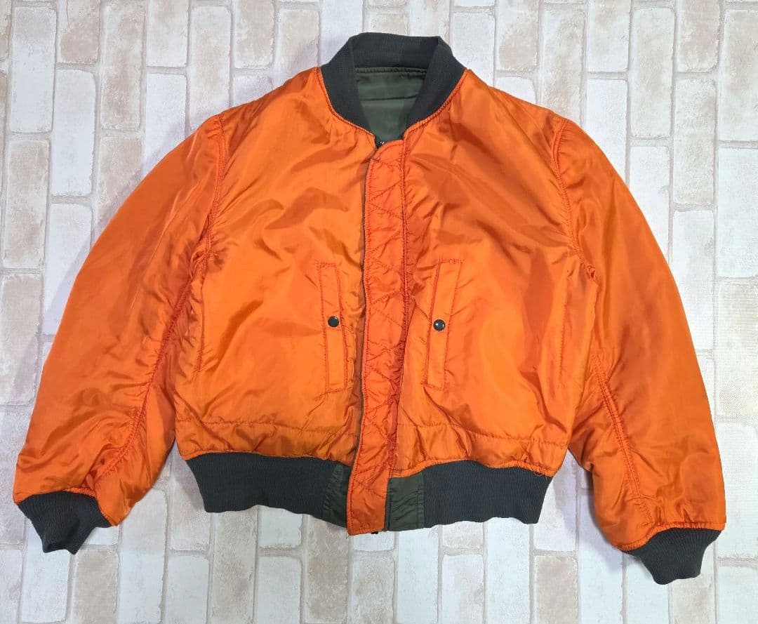 USA製 80s アルファインダストリーズ MA-1 カーキ L