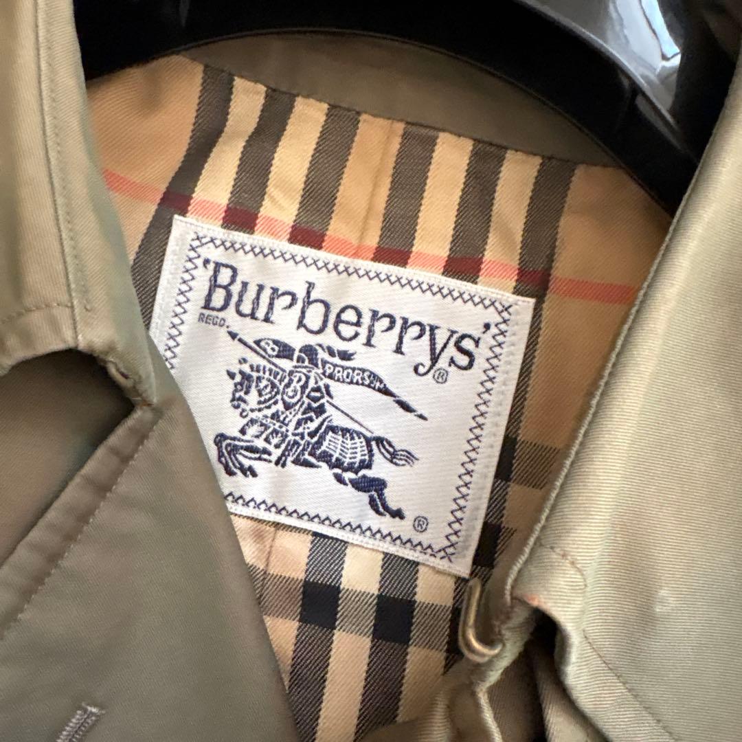 バーバリー　トレンチコート　玉虫色　ロング　ベルト　ノバチェック　Ｌ