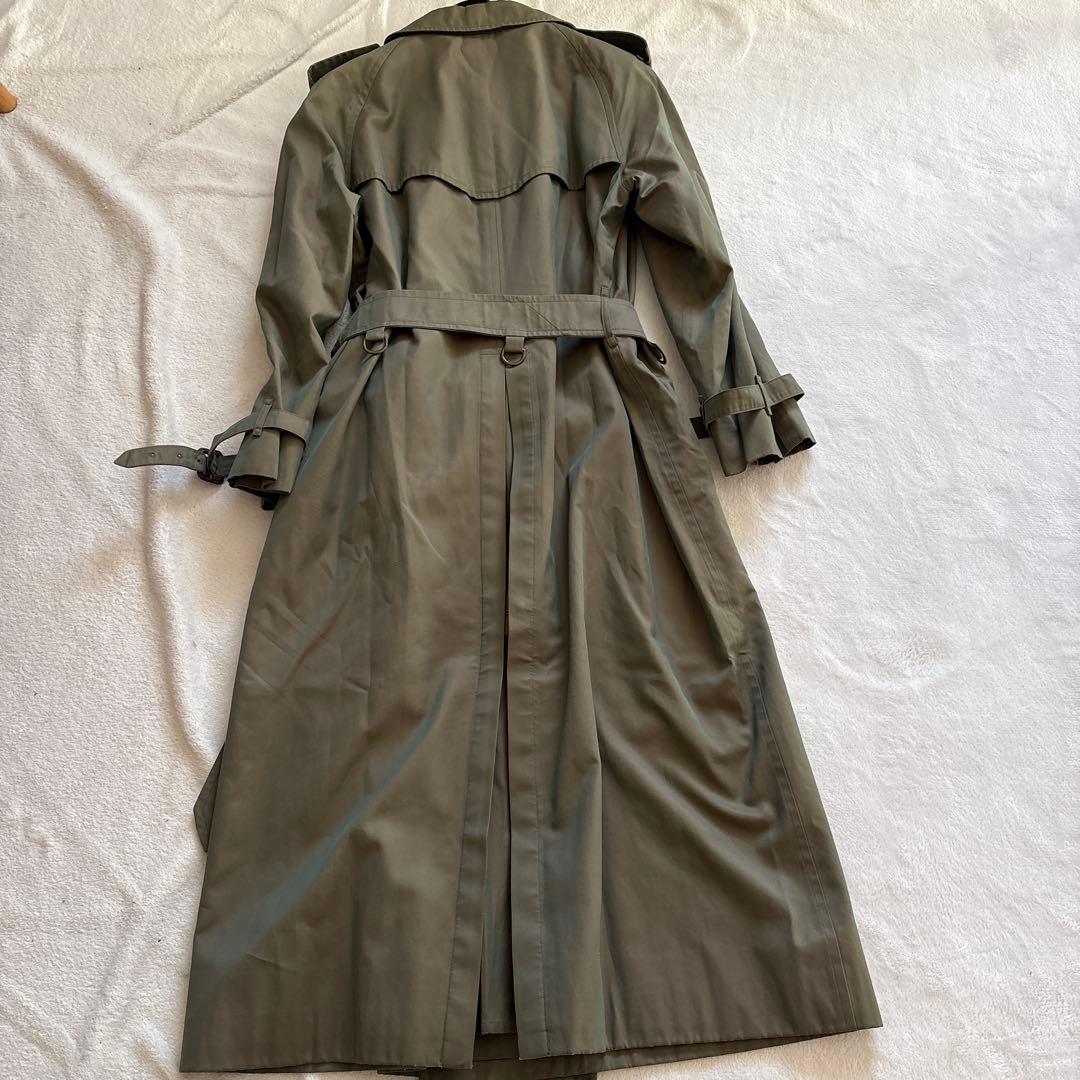 バーバリー　トレンチコート　玉虫色　ロング　ベルト　ノバチェック　Ｌ