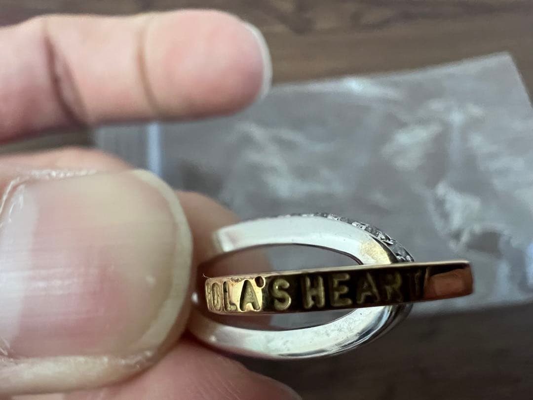 【4g】POLA'S HEARTY ネックレストップ　k18ptコンビ