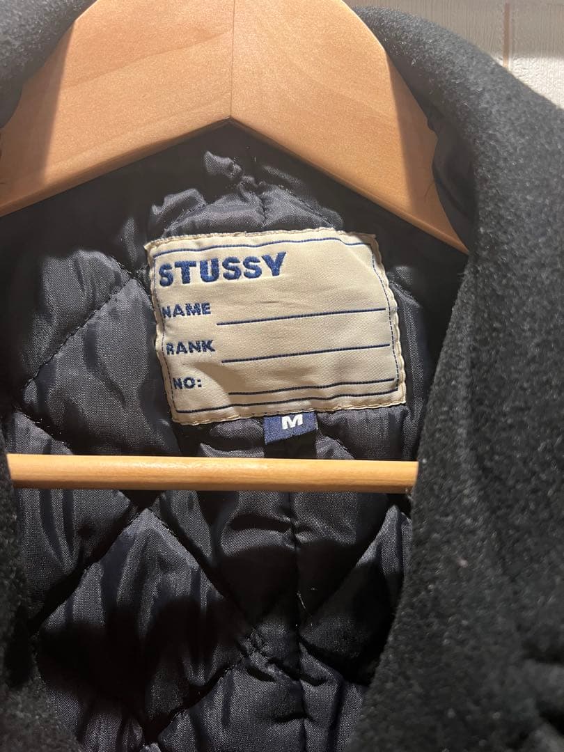 s*t様 名作　stussy×schott 98年製　限定ピーコート　黒　USA