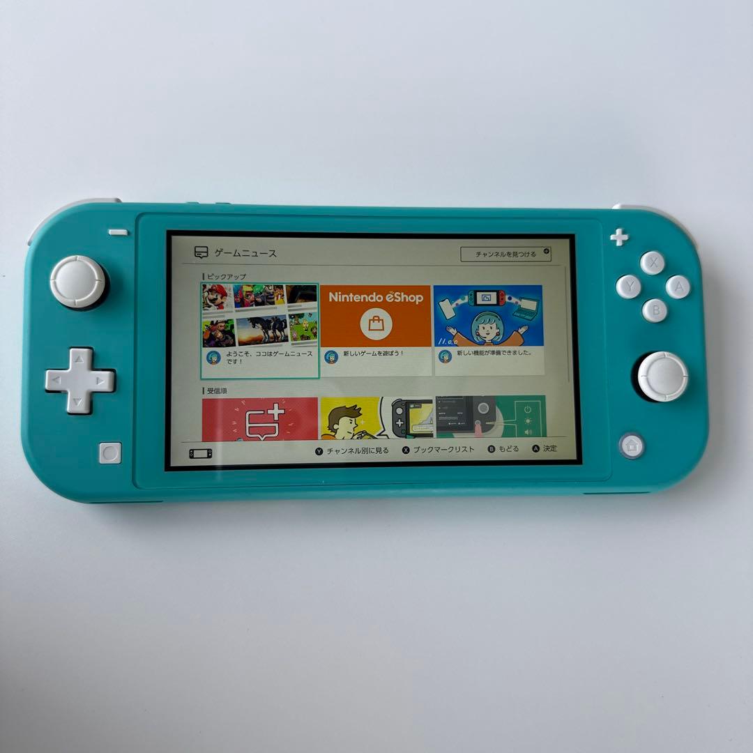 Nintendo Switch Lite ターコイズ 本体 充電器・カード付き