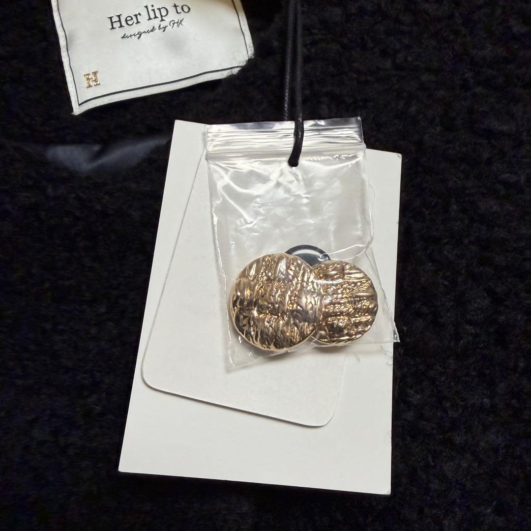 Herlipto Elise Boucle Peplum Coat 未使用