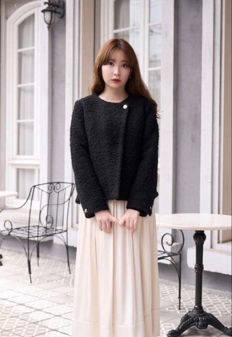 Herlipto Elise Boucle Peplum Coat 未使用