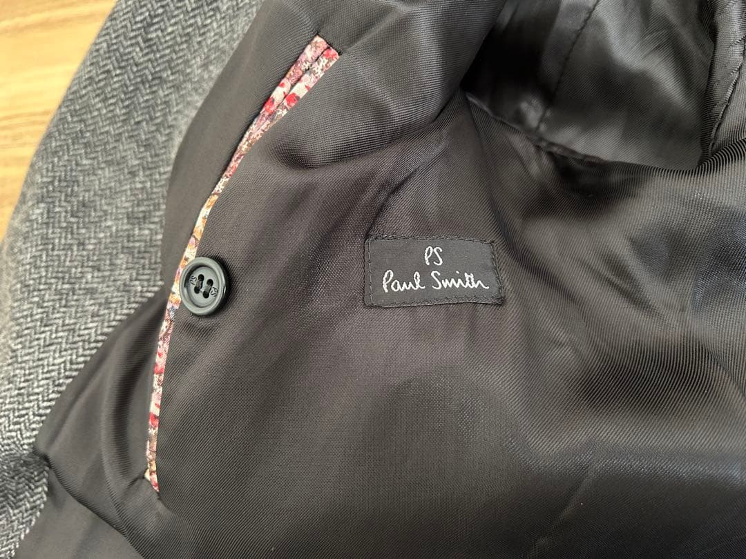 グレーヘリンボーン チェスターコート PS Paul Smith 42/52