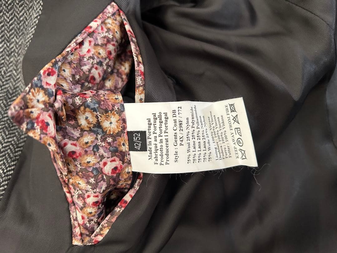 グレーヘリンボーン チェスターコート PS Paul Smith 42/52