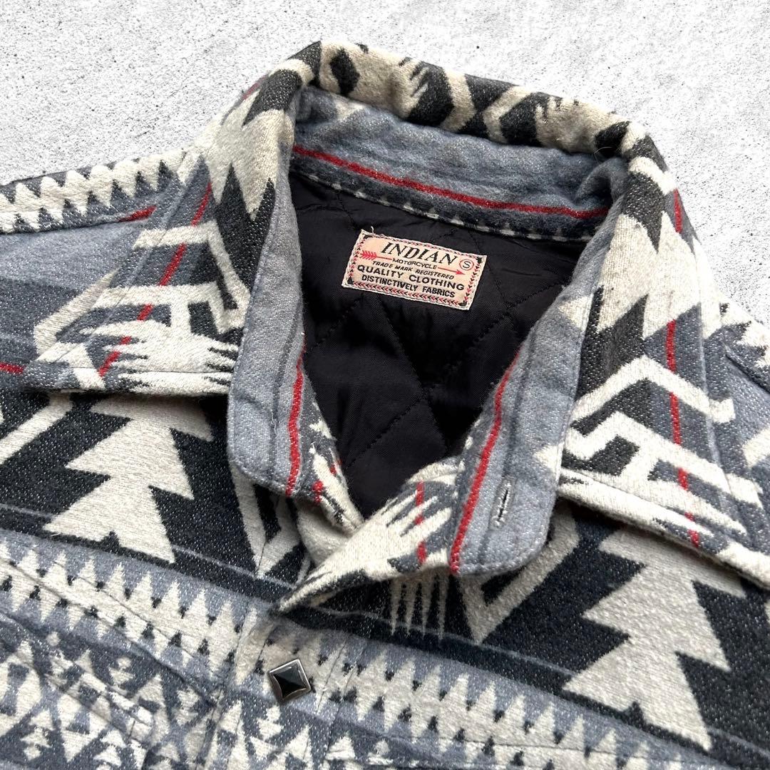 希少 インディアンモーターサイクル ネイティブ柄 ウール ジャケット 東洋