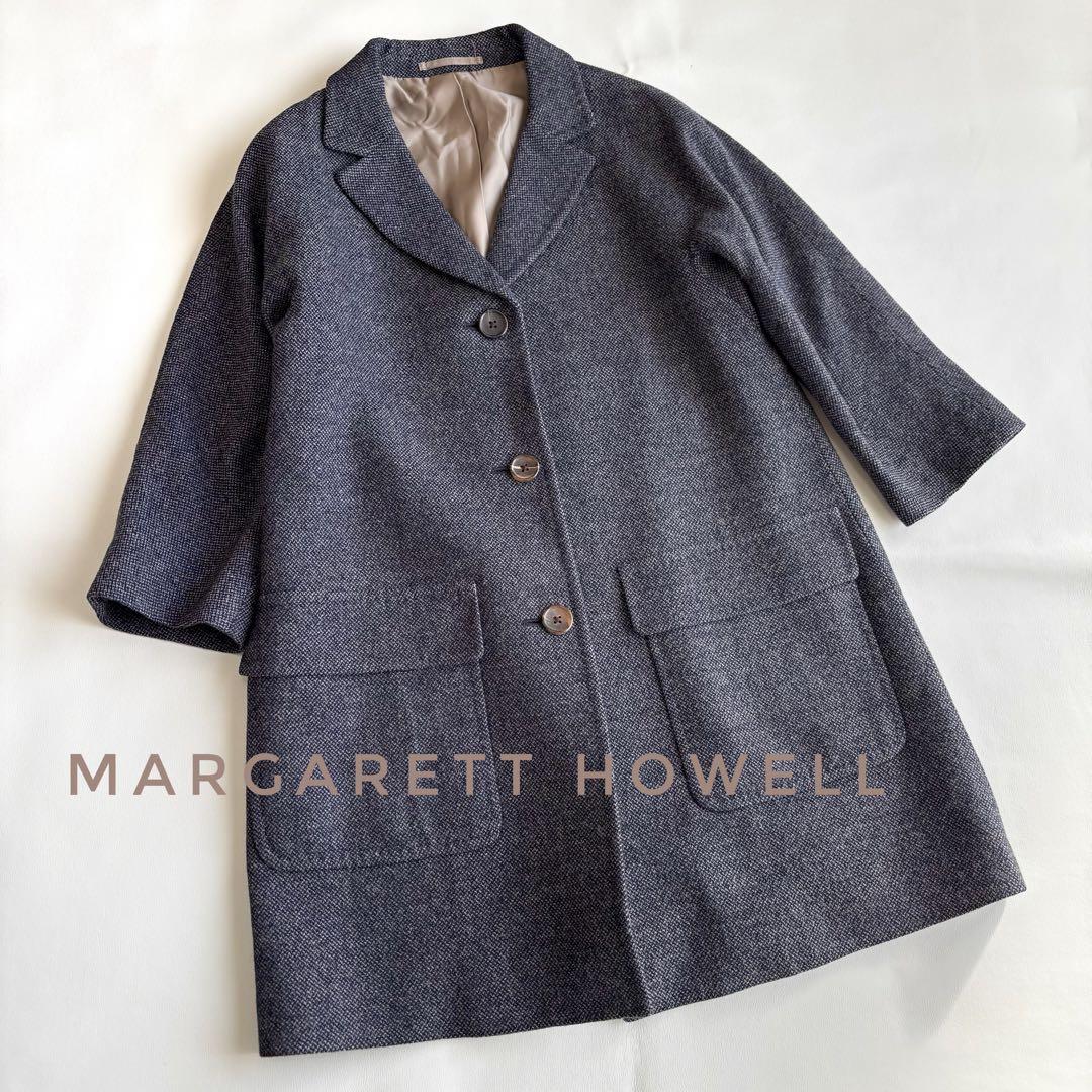MARGARET HOWELL マーガレットハウエル　ツイード　コート　美品