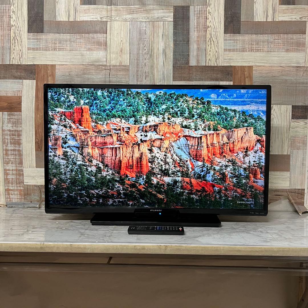 全国送料込 ❣️フナイ40型地デジBSCSテレビ録画機能付見ながら裏番組録画可