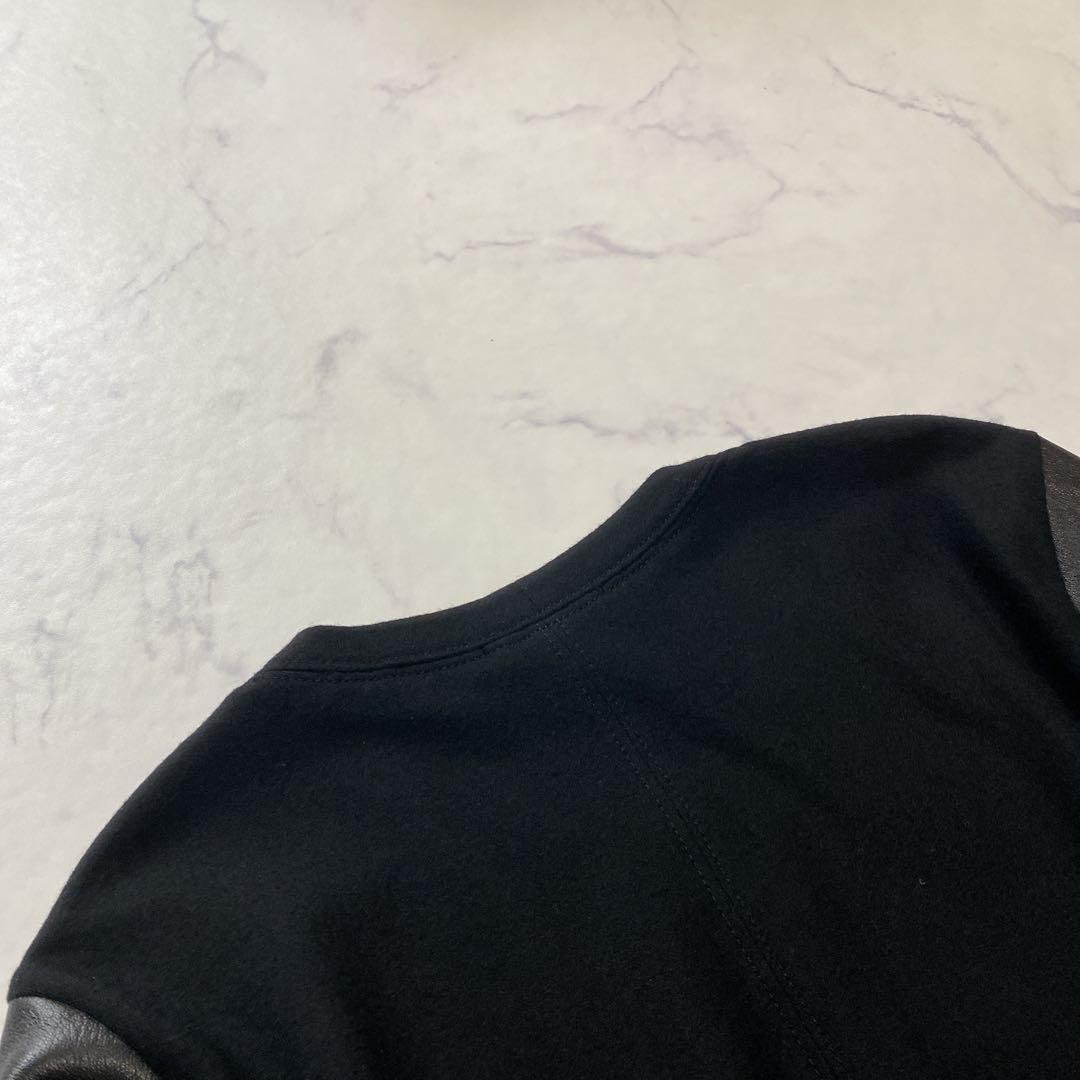 希少✨HELMUT LANG シープレザー 切替 カットソー 黒 P