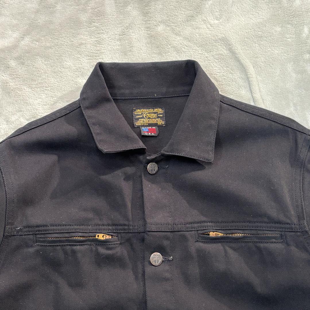 クライミー ブラックデニムワークジャケット サイズM メンズ ルード系 USA製