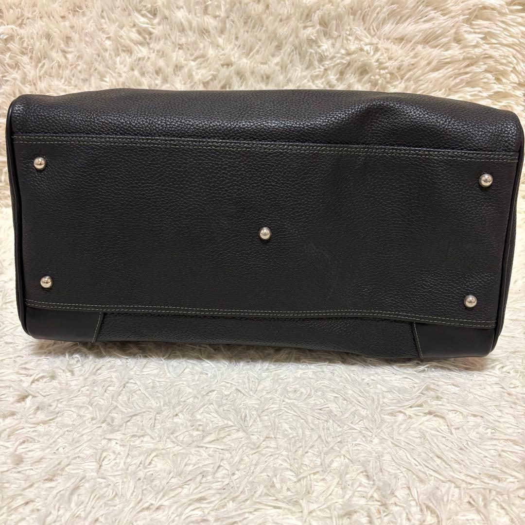 良品✨ ピエールカルダン ボストンバッグ シボ革 黒 ブラック