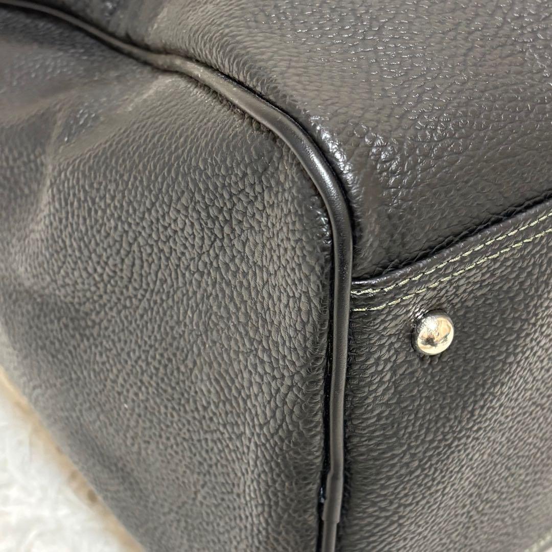 良品✨ ピエールカルダン ボストンバッグ シボ革 黒 ブラック