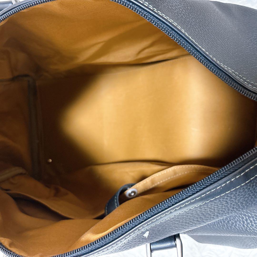 良品✨ ピエールカルダン ボストンバッグ シボ革 黒 ブラック