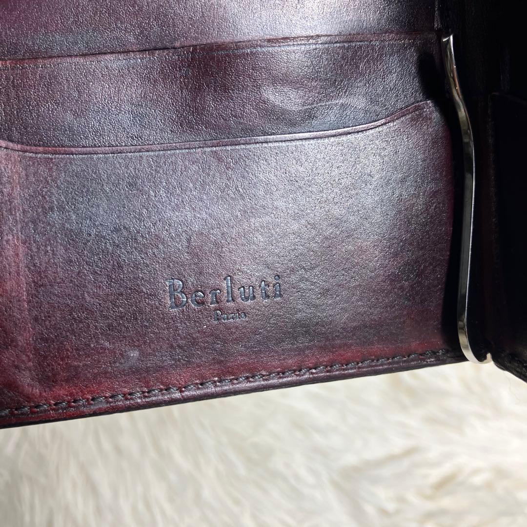 【良品】ベルルッティ マネークリップ レザー カリグラフィー