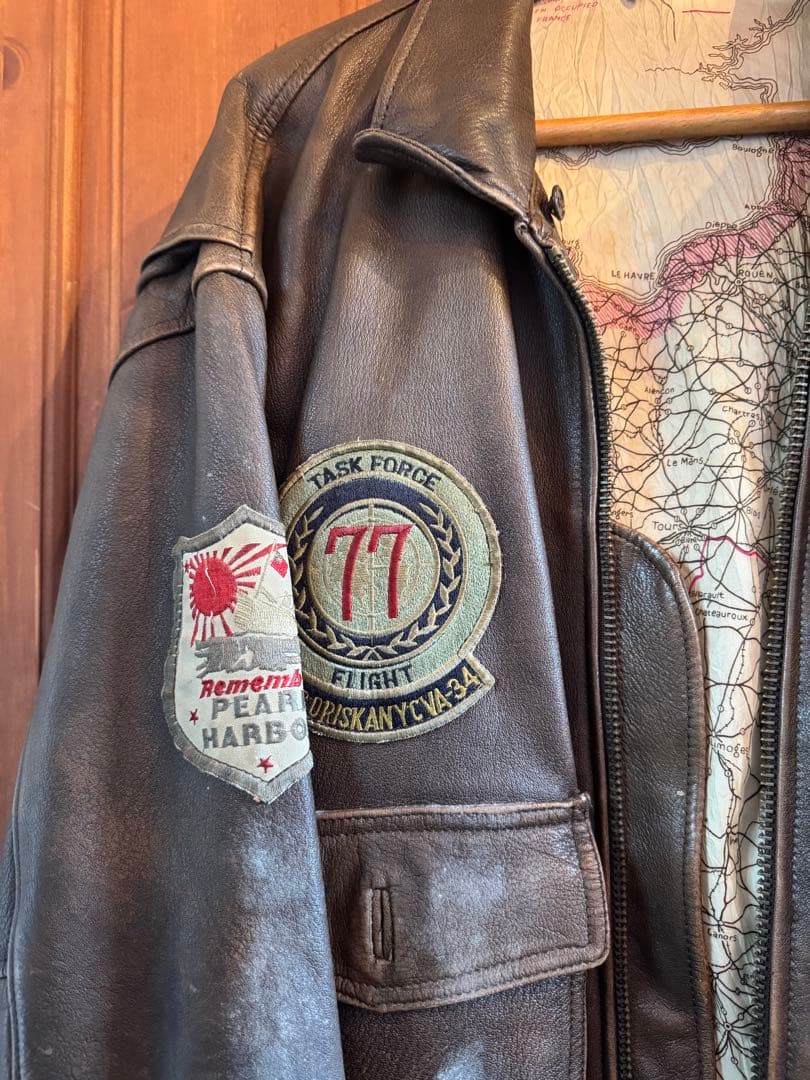 K*1様 80's-90's ビンテージフライトレザージャケット vintage