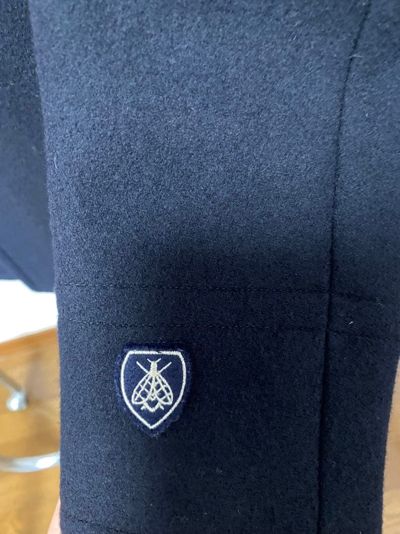 ORCIVAL ネイビー フード付き ウールコート