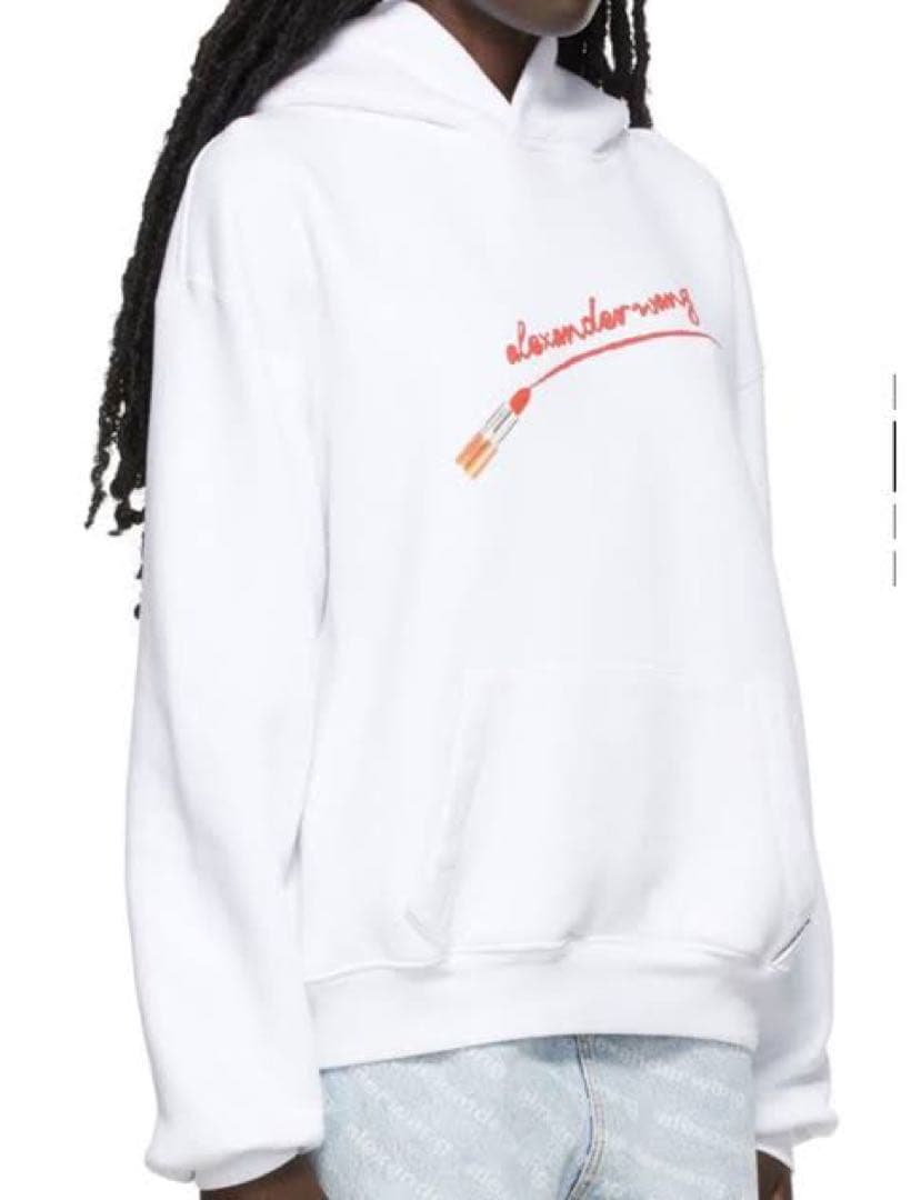 alexanderwang ホワイト フード付きパーカー