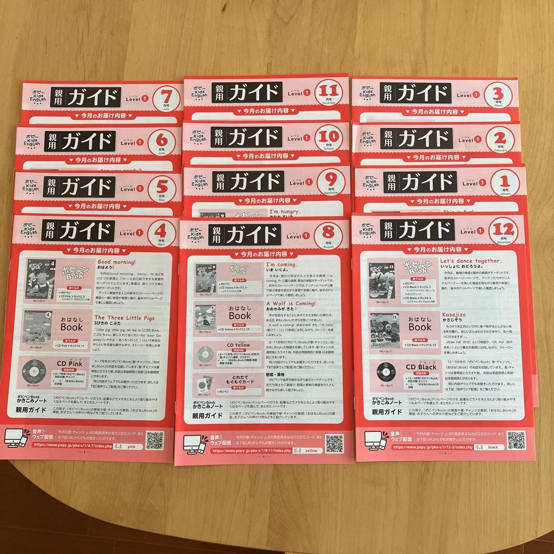 ポピーキッズイングリッシュ レベル1〜3 全セット