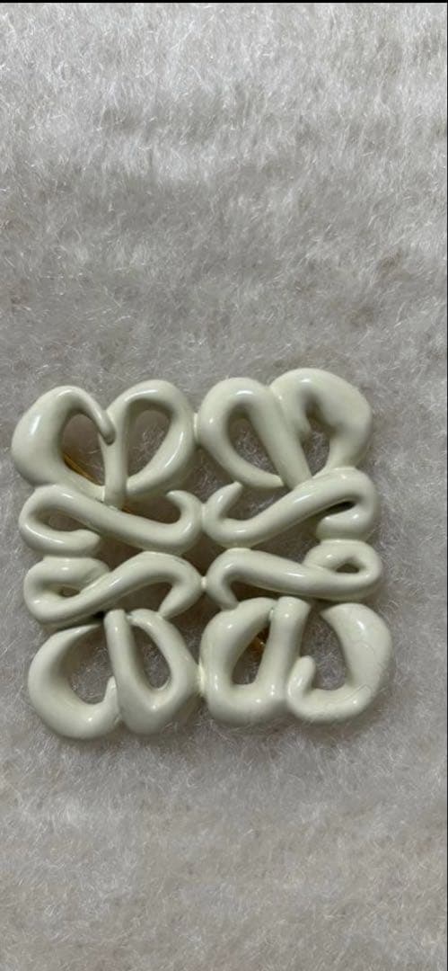 レア品　美品　モヘア　ロエベマフラー　ブローチ付き