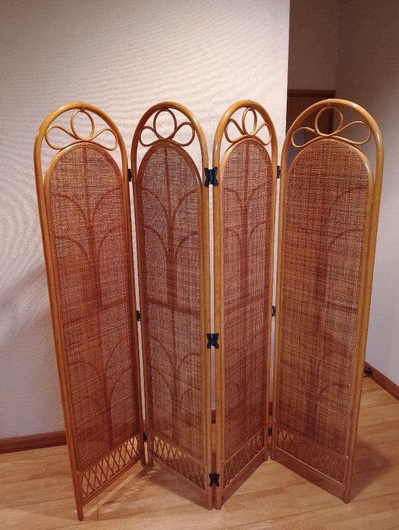 籐 4連間仕切り