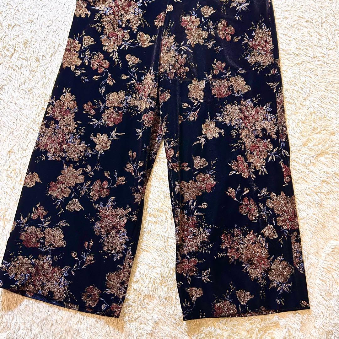 アメリ/FLOWER PRINT VELOUR PANTS