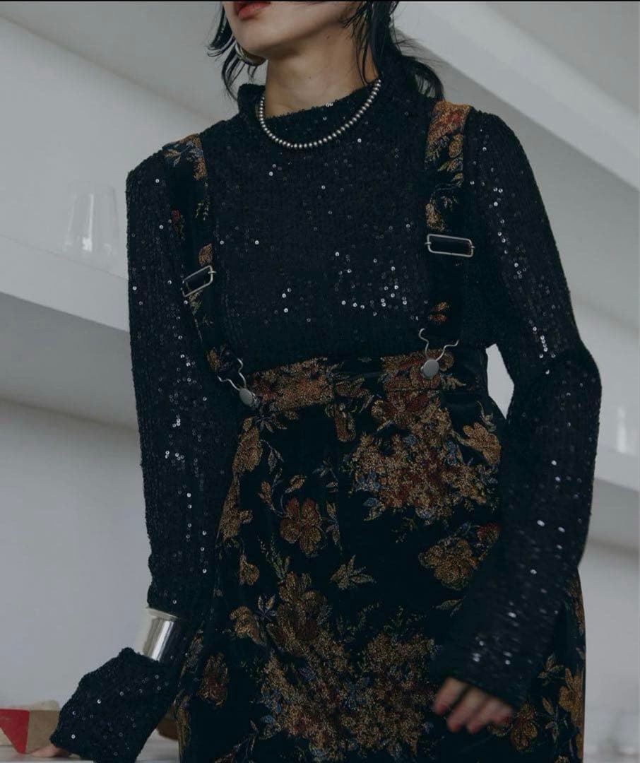 アメリ/FLOWER PRINT VELOUR PANTS