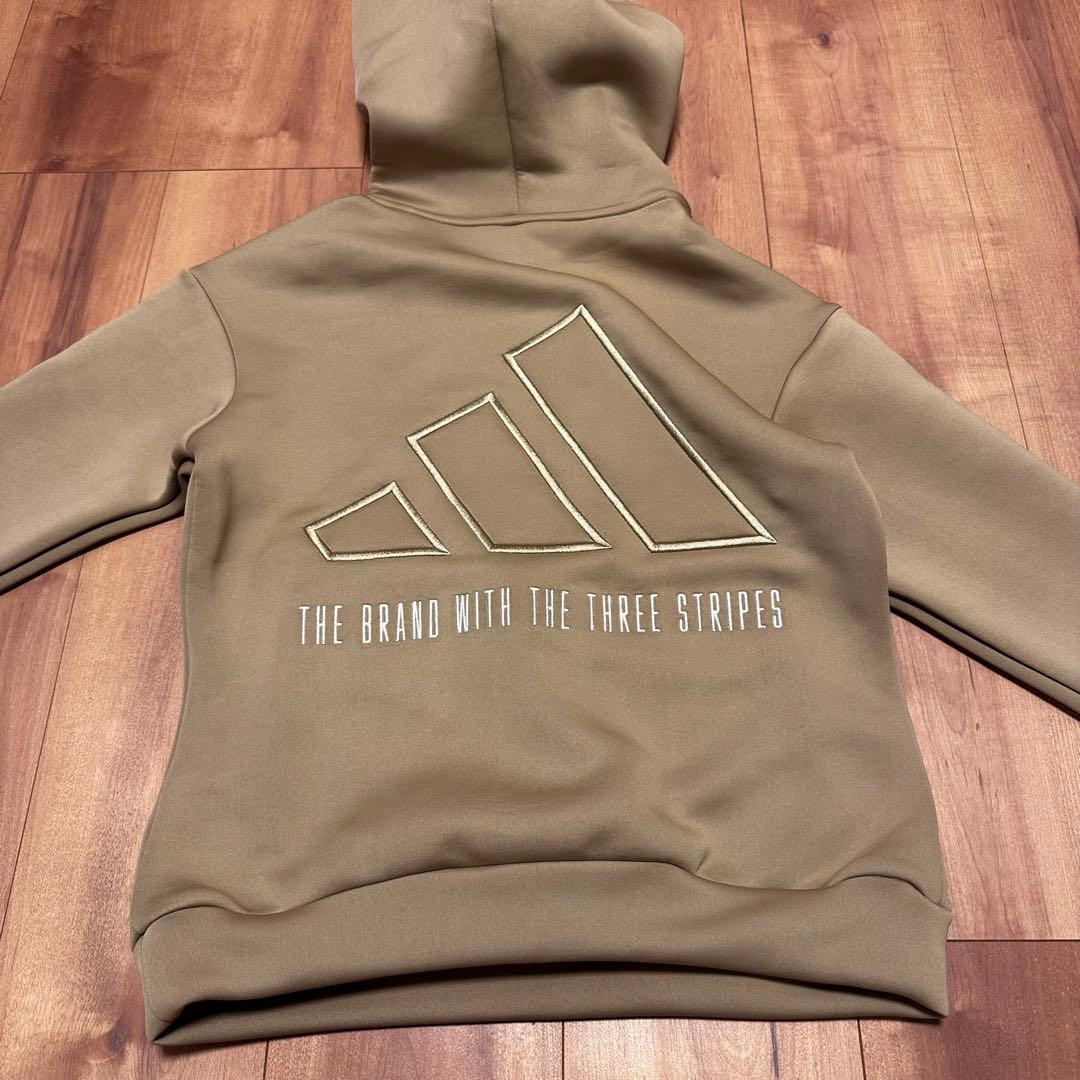 長袖パーカー　プリーツスカート　ダンボールニット　セットアップ　春秋冬　ベージュ