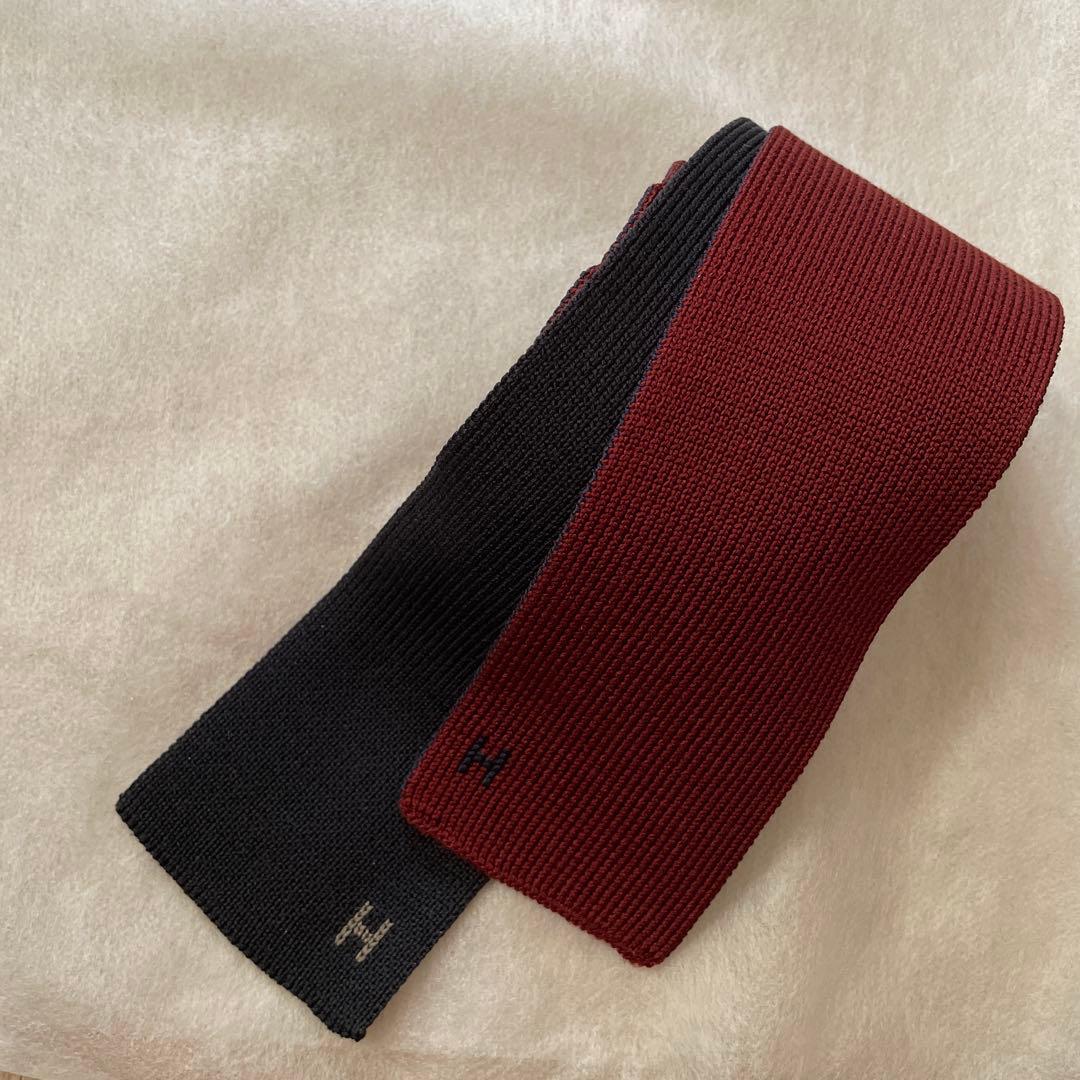 【新品・専用】HERMES エルメス　ネクタイ　ニットタイ　 4way Hロゴ