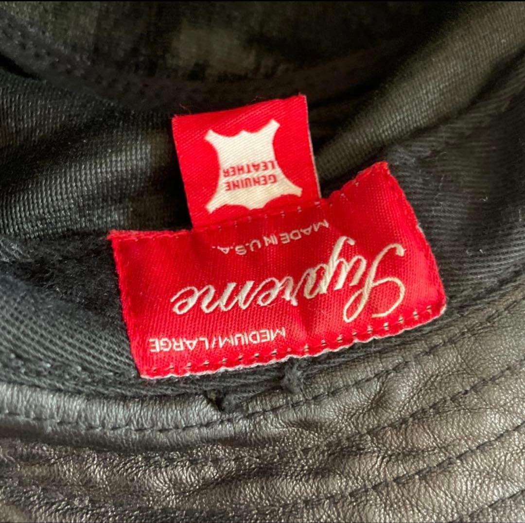 Supreme レザー バケットハット M/L