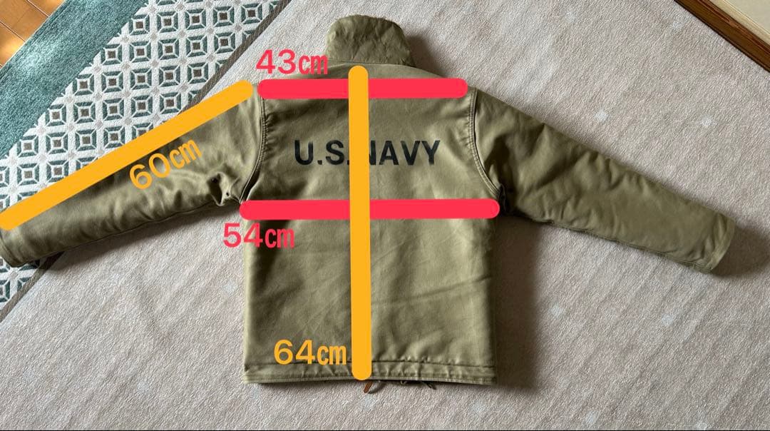 HOUSTON N-1 デッキジャケット 38 ヒューストン NAVYステンシル