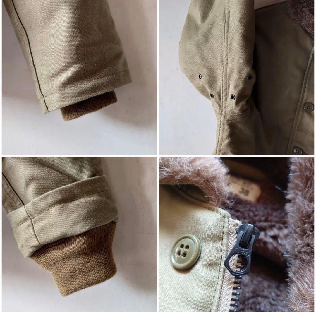 HOUSTON N-1 デッキジャケット 38 ヒューストン NAVYステンシル