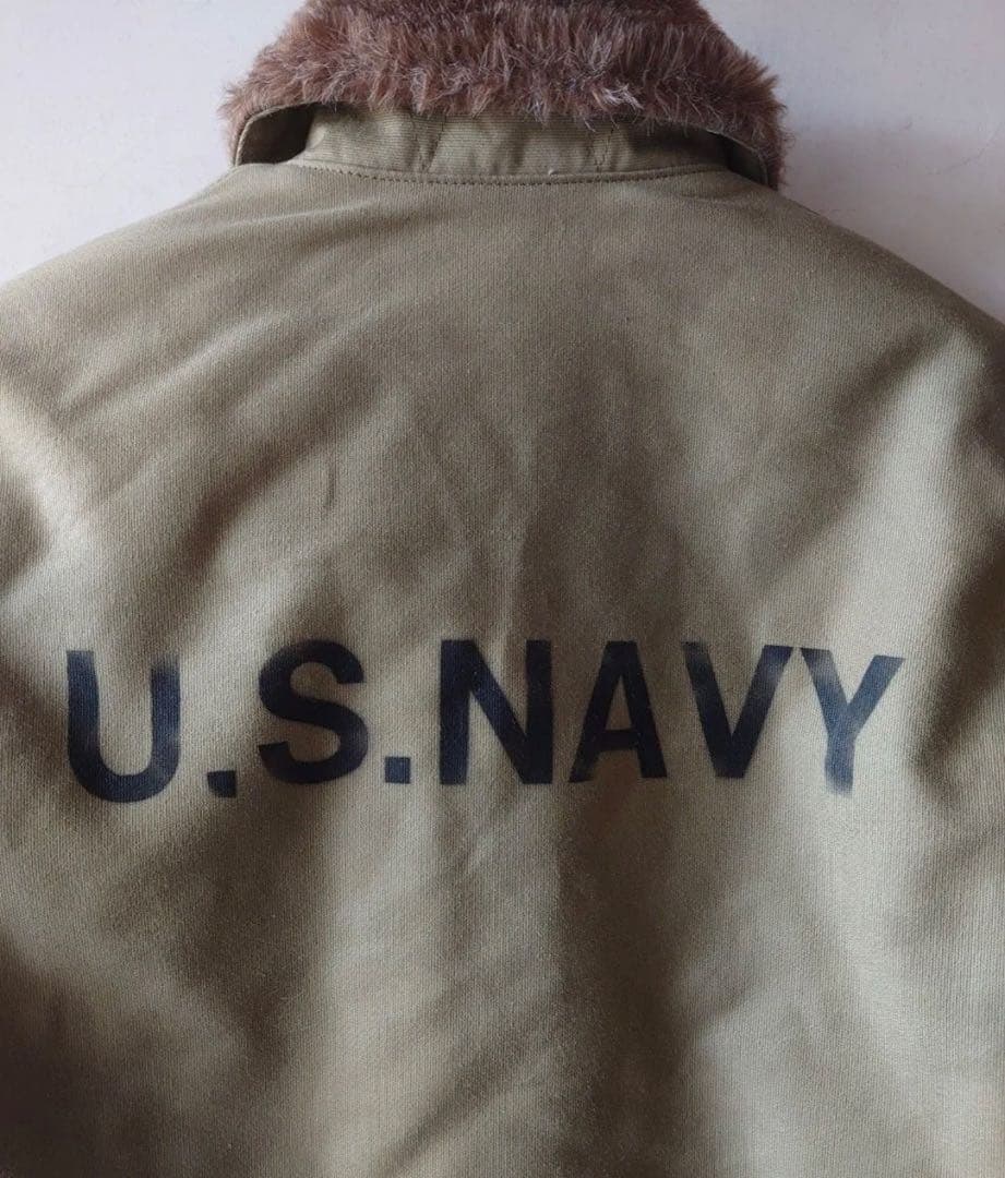 HOUSTON N-1 デッキジャケット 38 ヒューストン NAVYステンシル