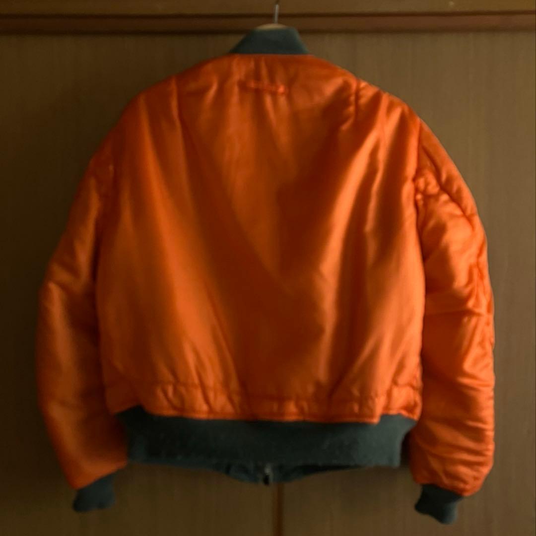 80s USA製 アルファインダストリーズ MA-1 白テープ/ホワイトテープ