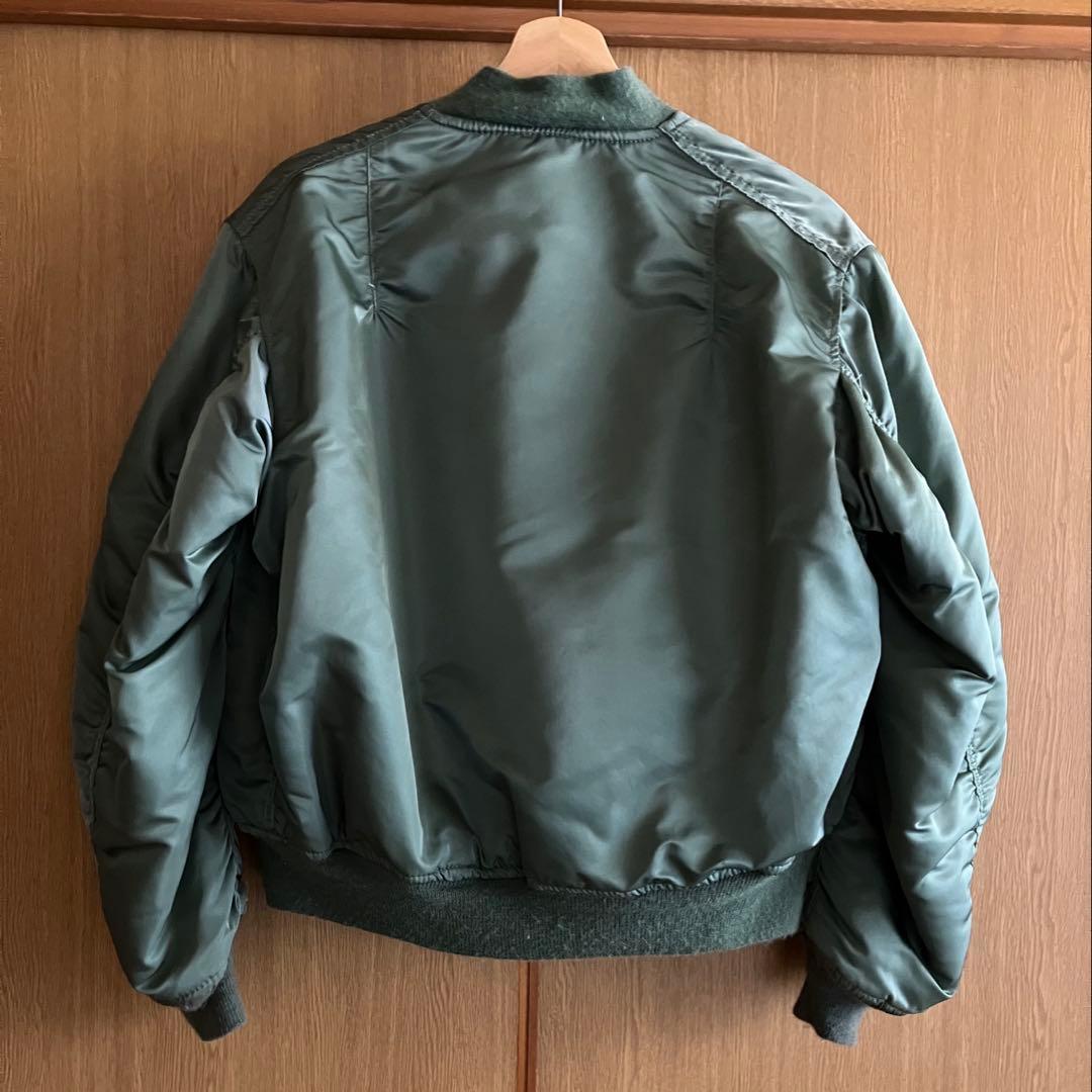 80s USA製 アルファインダストリーズ MA-1 白テープ/ホワイトテープ