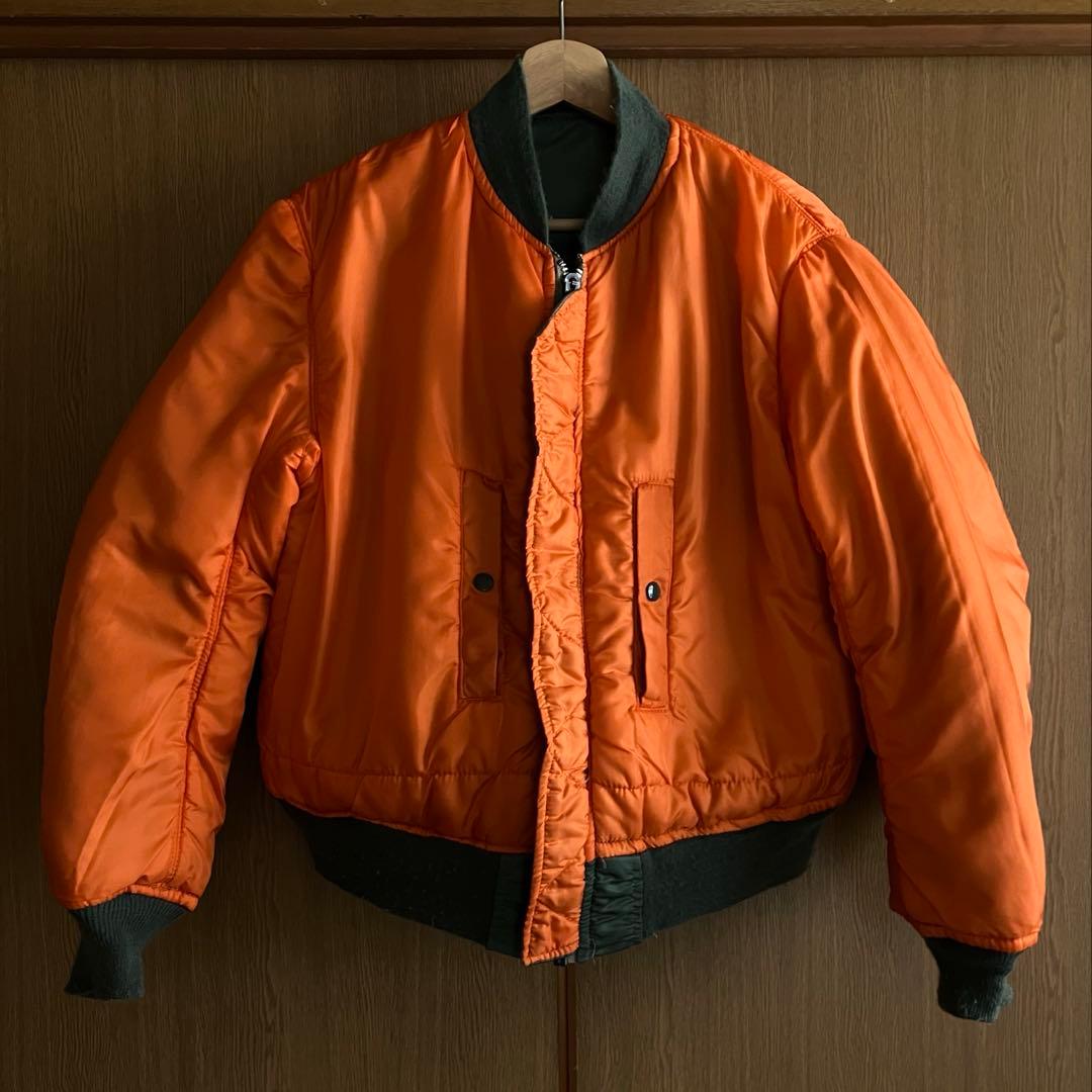 80s USA製 アルファインダストリーズ MA-1 白テープ/ホワイトテープ