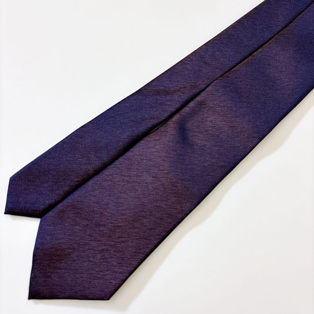 現行 ポールスミス ネクタイ タイ シルク グリッター ラメ パープル ビジネス