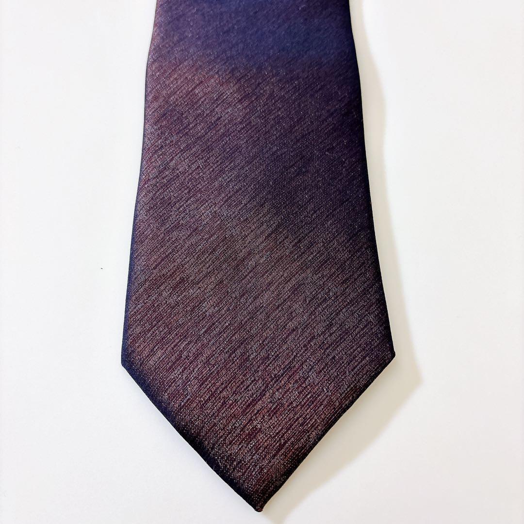 現行 ポールスミス ネクタイ タイ シルク グリッター ラメ パープル ビジネス