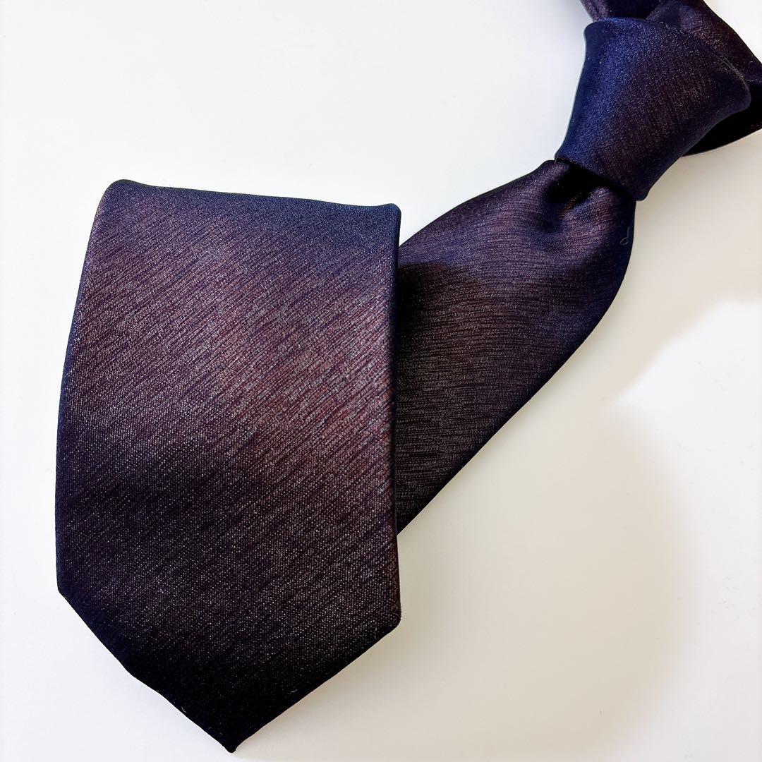 現行 ポールスミス ネクタイ タイ シルク グリッター ラメ パープル ビジネス