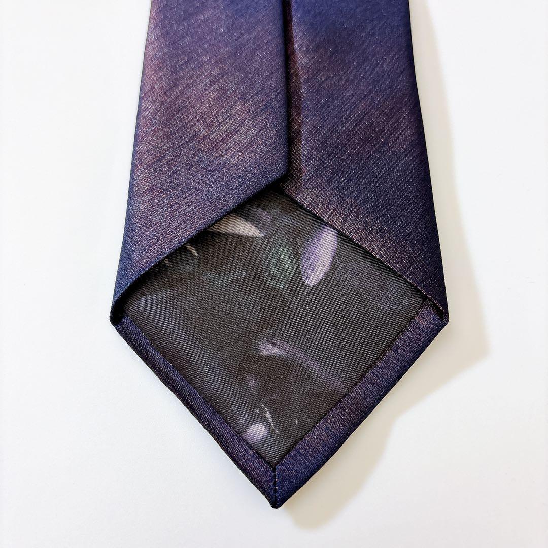 現行 ポールスミス ネクタイ タイ シルク グリッター ラメ パープル ビジネス