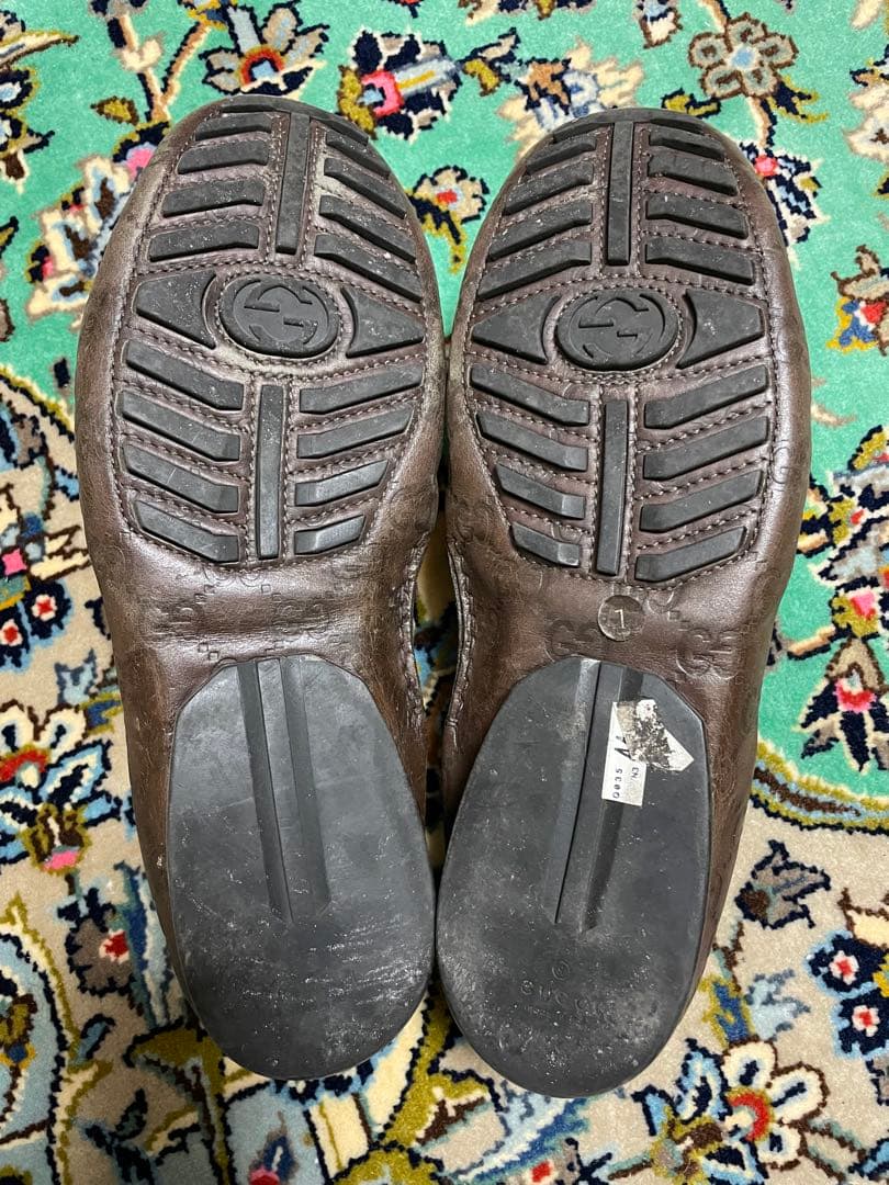 GUCCI ブラウンレザー ローファー 約26.5cm