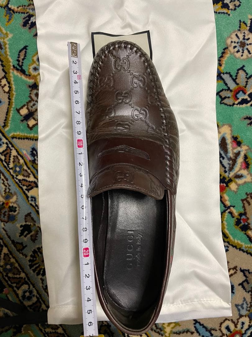 GUCCI ブラウンレザー ローファー 約26.5cm
