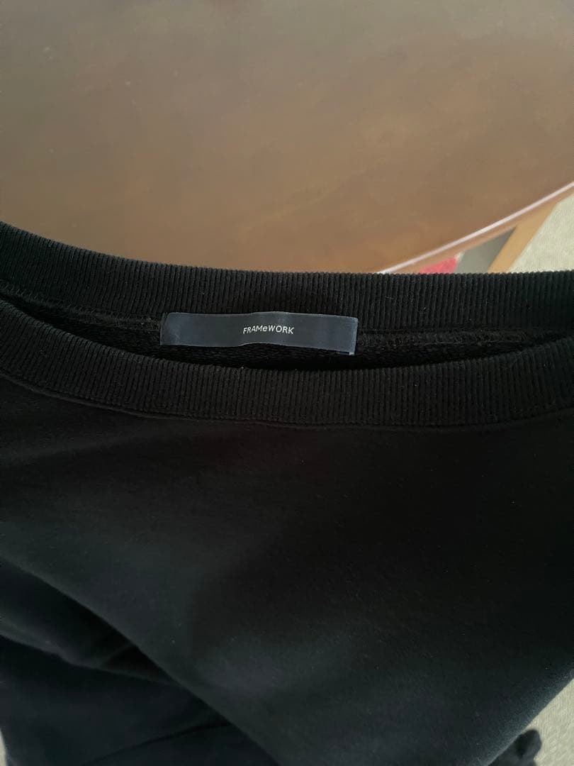 FRAMeWORKポートネック　ワイド　スウェット　BLACK 2回のみ着用