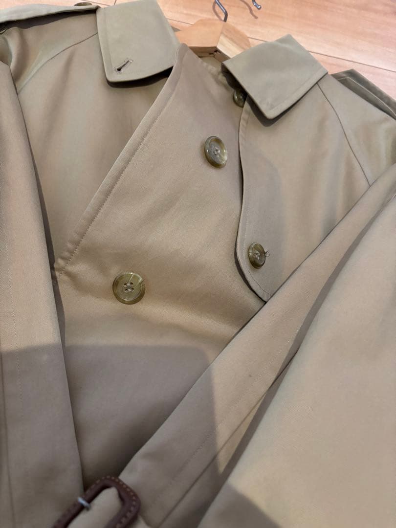 美品！DAKSダックス チェック ライナー付トレンチコート ベージュ　11号