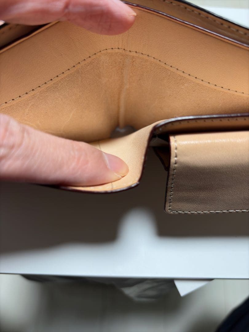 CIMABUE 黒 コードバン 二つ折り財布